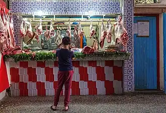 Boucherie au marché de Tiznit.