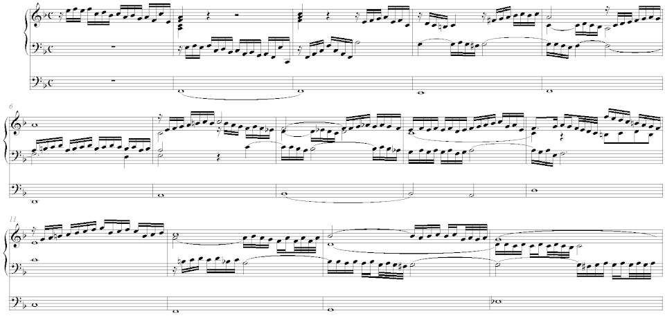 partition : prélude en fa majeur BuxWV 145