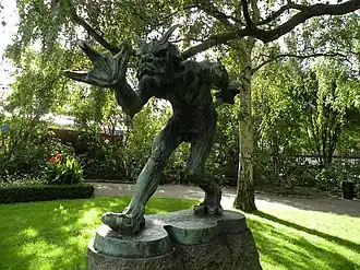 Troll qui sent le sang chrétien, sculpture de Niels Hansen Jacobsen, 1895