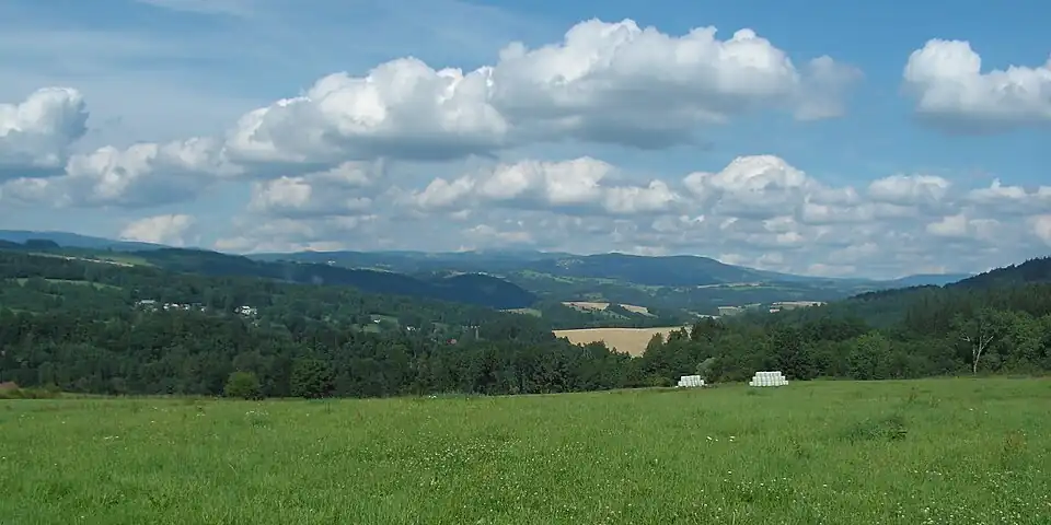 Panorama de Bystrá nad Jizerou.