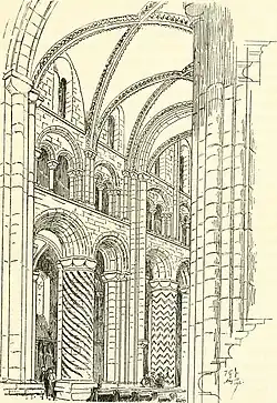 Nef de la cathédrale de Durham.