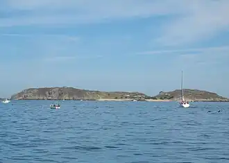 Cézembre vue du bateau-navette.