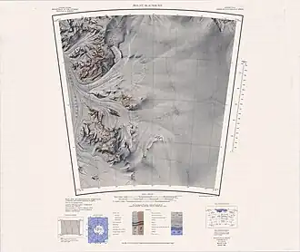 Carte topographique de la chaîne de la chaîne La Gorce (au sud-ouest).