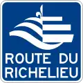 Panneau de signalisation de la route du Richelieu