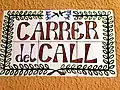 Plaque de rue de la carrer del Call à Talavera