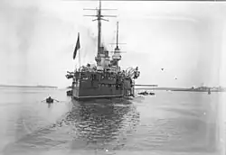 L'Amiral Aube à Lorient (sans doute en 1905).