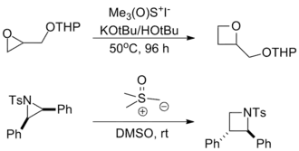 Oxetane and Azitidine synthesis with the Johnson–Corey–Chaykovsky reaction