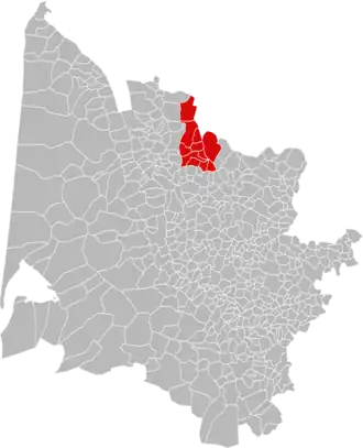 Localisation de Communauté de communes Latitude Nord Gironde