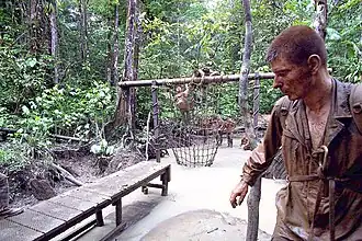 Piste au Centre d'entraînement en forêt équatoriale du 3e Régiment étranger d'infanterie (Guyane - France).