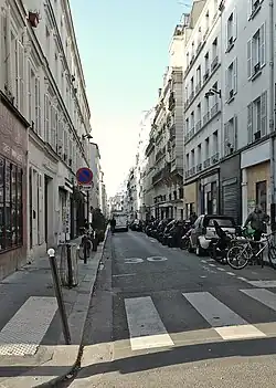 Rue Nollet à proximité de la rue des Dames.