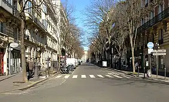 L'avenue à proximité du n°46.