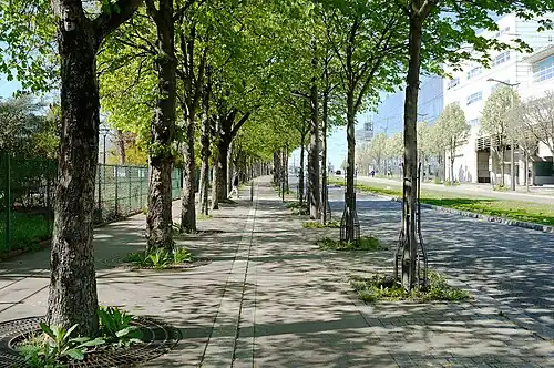 Vers le pont du Garigliano.