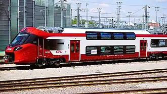 Photo de l'automotrice 2319 à Hesperange.