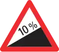 Symbole de danger de forte montée