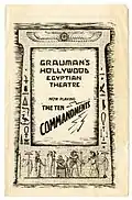 Affiche pour le film Les Dix Commandements en 1923.