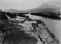 Crue de la vallée de Silindung à Tarutung en 1917.