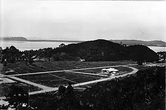 Vue de Sibolga et de la baie de Tapanuli entre 1900 et 1930.