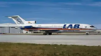 CP-2429, le Boeing 727 impliqué dans l'accident, ici à l'aéroport international de Miami en mai 2007.