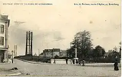 Rue de l’Armistice vue de la place Eugène Simonis. Koekelberg. Vers 1905.
