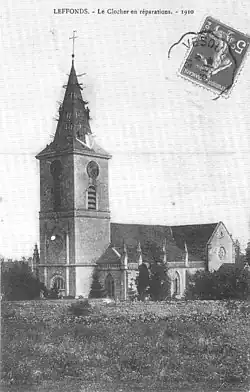 Le Clocher en réparations 1910.