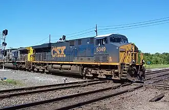 Une ES44DC de CSX avant sa conversion en ES40DC