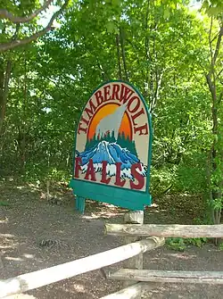 Enseigne de Timberwolf Falls à Canada's Wonderland