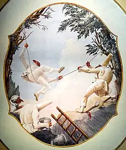 La fresque du plafond des Polichinelles