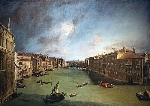 Le Grand Canal du Palazzo Balbi au Rialto, vers 1723,Ca' Rezzonico.