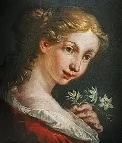 Jeune fille tenant des fleurs, Ca' Rezzonico, Venise.