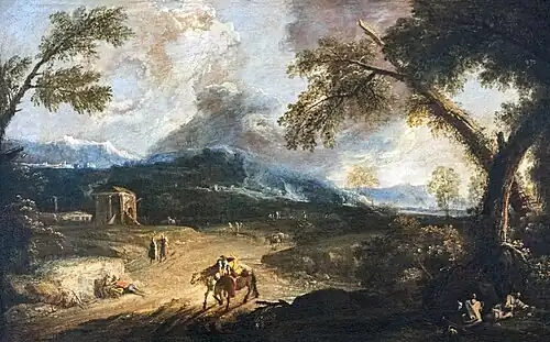 Paysage avec des moines et des voyageurs - Ca' Rezzonico Venise