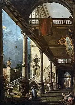 Perspective au portique par Giuseppe Moretti