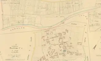 Feuille de plan cadastral napoléonien de Guignicourt.