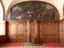 La chaire abbatiale.