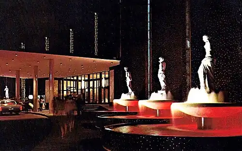 Les fontaines du casino en 1970.