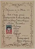 Menu Déjeuner du 10 mai 1930.