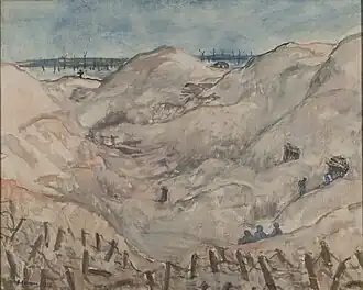 Cagnas en première ligne, Champagne, 1917, La Contemporaine