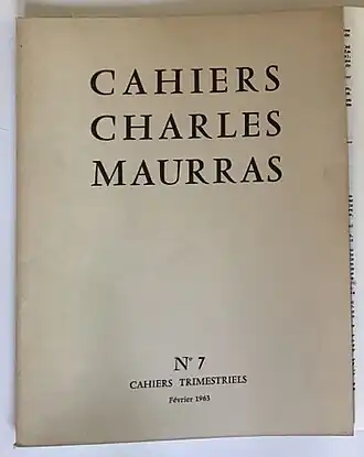 Image illustrative de l’article Cahiers Charles Maurras
