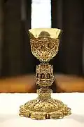 Calice attribué à Guillaume Floch dans le trésor de Saint-Jean-du-Doigt.