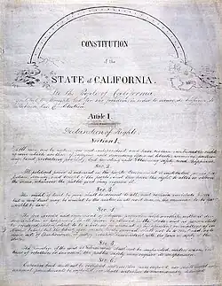 Description de l'image California Constitution 1849 title page.jpg.