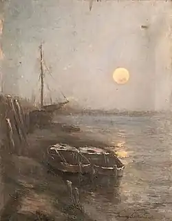 Barques au clair de lune.