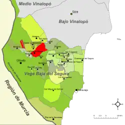 dans la comarque de la Vega Baja del Segura.