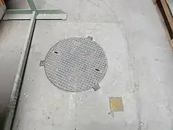 La tête de puits matérialisée.