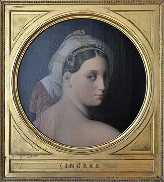 Jean Auguste Dominique Ingres, Tête de la grande odalisque couchée, 1814