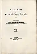 La zoologia da Aristotele a Darwin, 1887