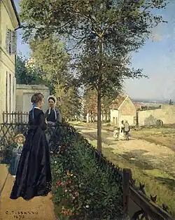 Louveciennes, la route de VersaillesCamille Pissarro,1870