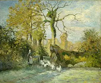 Pissarro, La Gardeuse d'oie à Montfoucault (gelée blanche) musée des Beaux-Arts de Houston