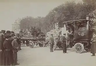Camion vapeur porteur et tracteur De Dion-Bouton (10&nbsp;tonnes au total, 1899)
