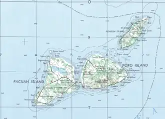 Carte des îles Camotes