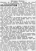 Camp de Coëtquidan ː adjudication annuelle de la coupe des landes et herbages (1916).