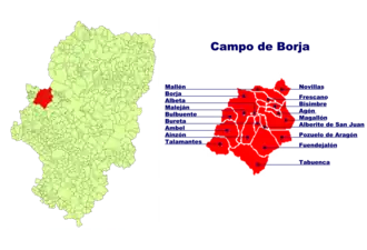 Localisation de Campo de Borja